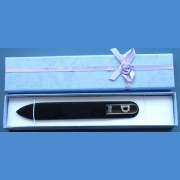 BOHEMIA Skleněný pilník Swarovski střední 140/2mm písmeno - "D" ABECEDA Swarovski